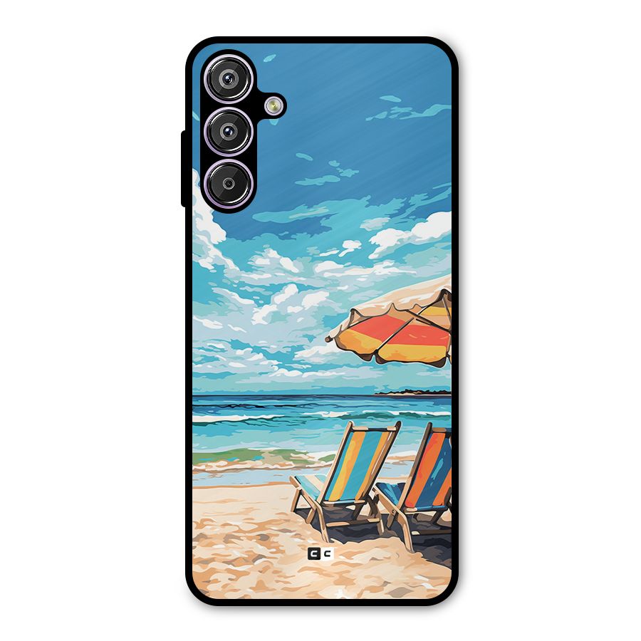 Sunny Beach Metal Back Case for Galaxy F15