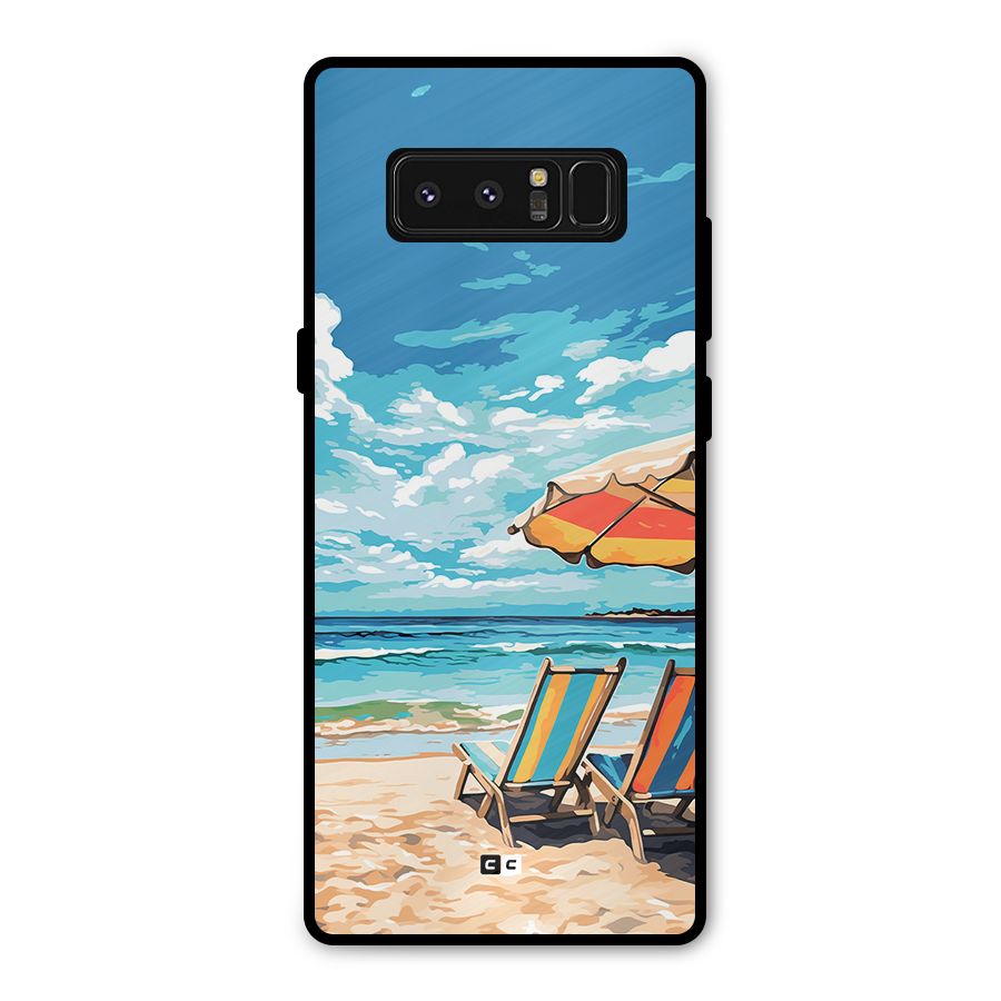 Sunny Beach Metal Back Case for Galaxy Note 8