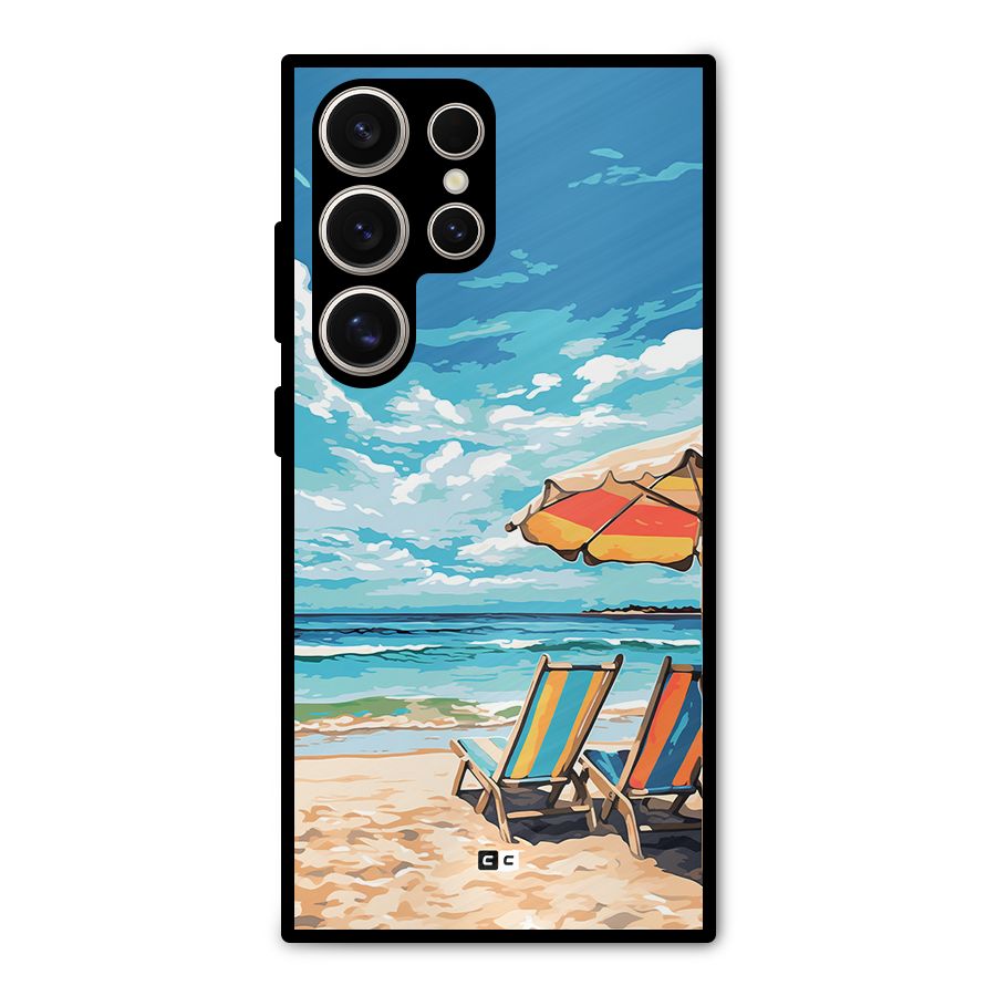 Sunny Beach Metal Back Case for Galaxy S24 Ultra