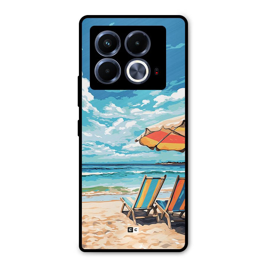 Sunny Beach Metal Back Case for Infinix Note 40 5G