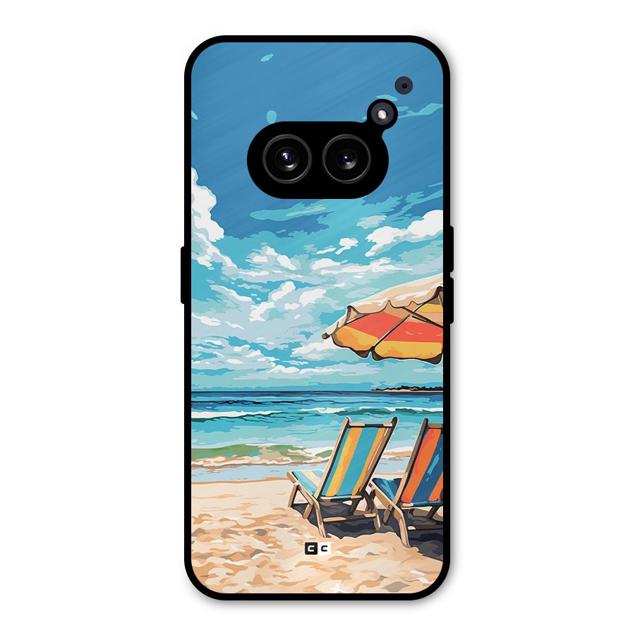 Sunny Beach Metal Back Case for Nothing Phone 2a Plus