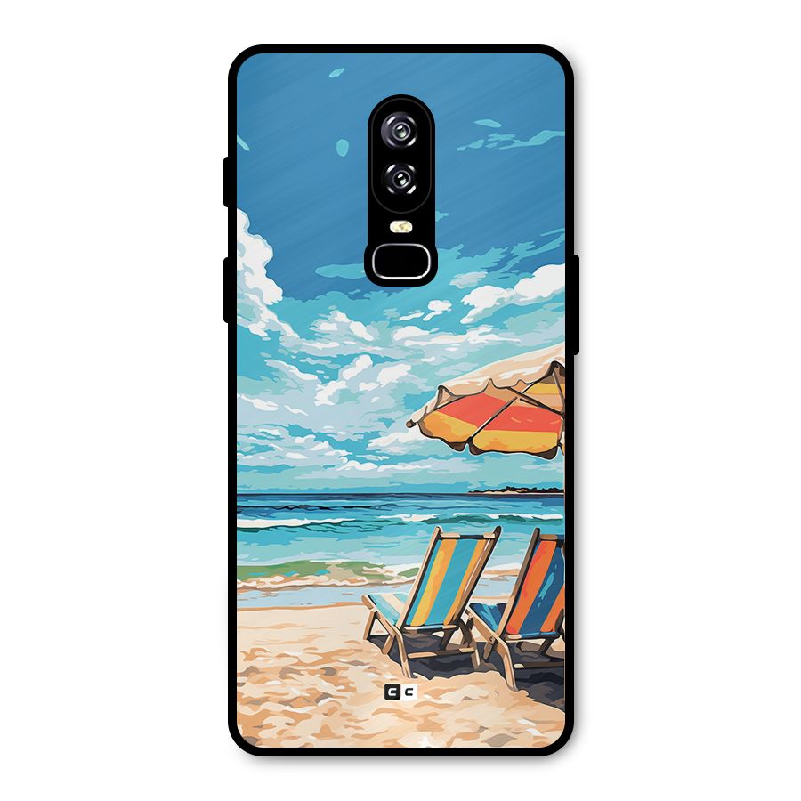 Sunny Beach Metal Back Case for OnePlus 6