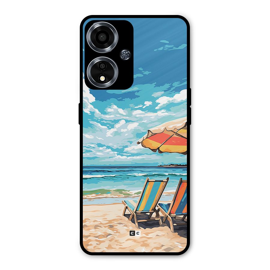 Sunny Beach Metal Back Case for Oppo A59