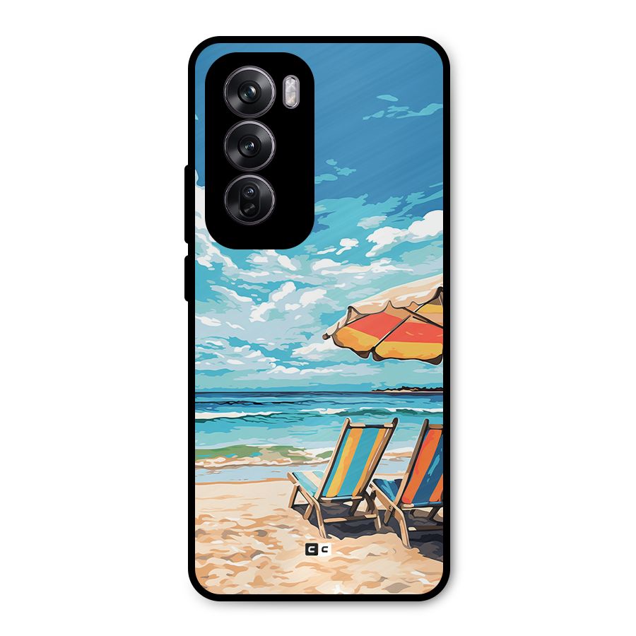 Sunny Beach Metal Back Case for Oppo Reno12 Pro