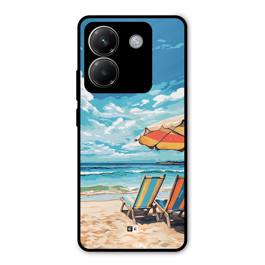 Sunny Beach Metal Back Case for Poco M7 Pro 5G
