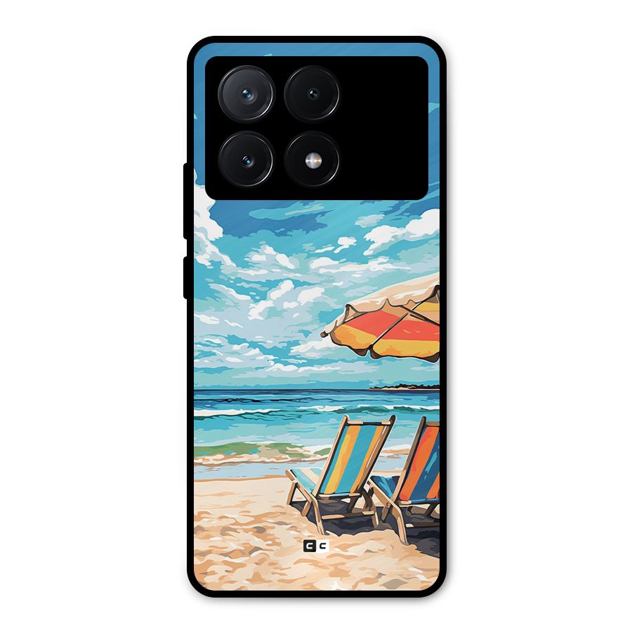 Sunny Beach Metal Back Case for Poco X6 Pro