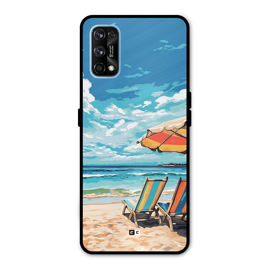 Sunny Beach Metal Back Case for Realme 7 Pro