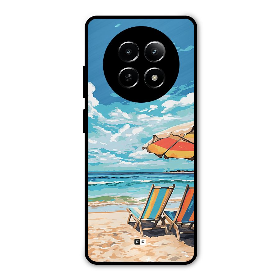 Sunny Beach Metal Back Case for Realme Narzo 70x 5G