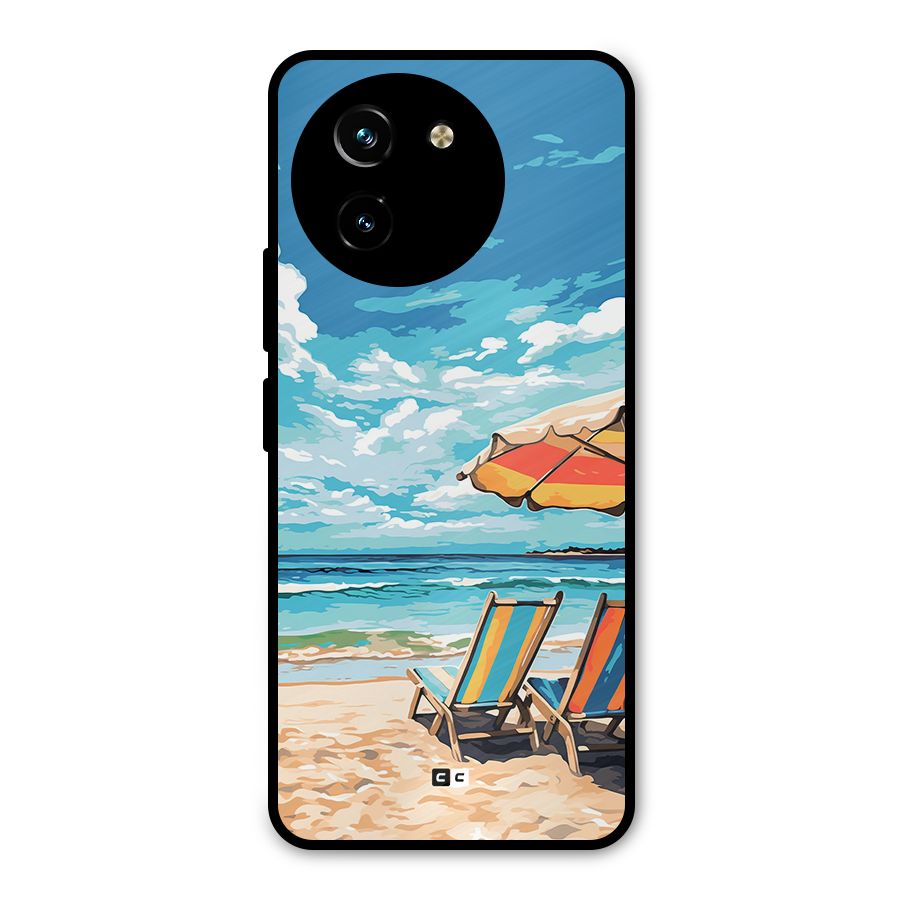 Sunny Beach Metal Back Case for Vivo T3x