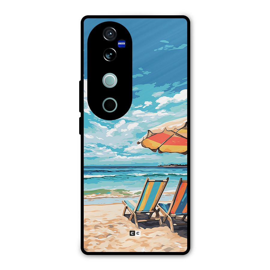 Sunny Beach Metal Back Case for Vivo V40 Pro