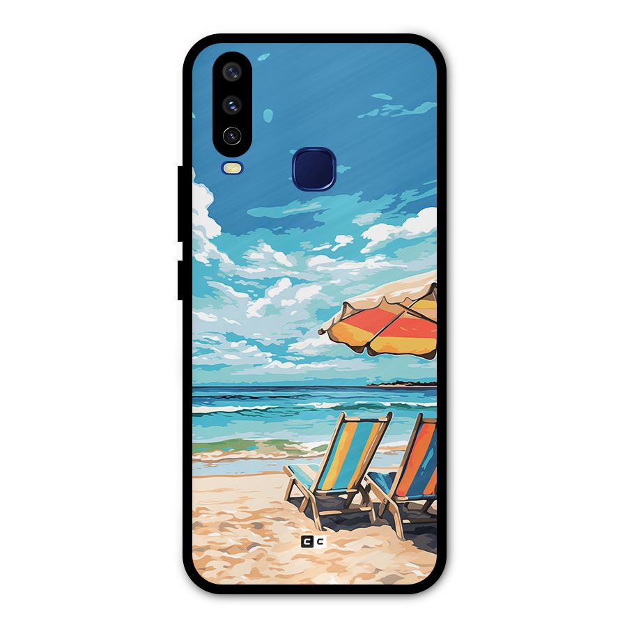 Sunny Beach Metal Back Case for Vivo Y15