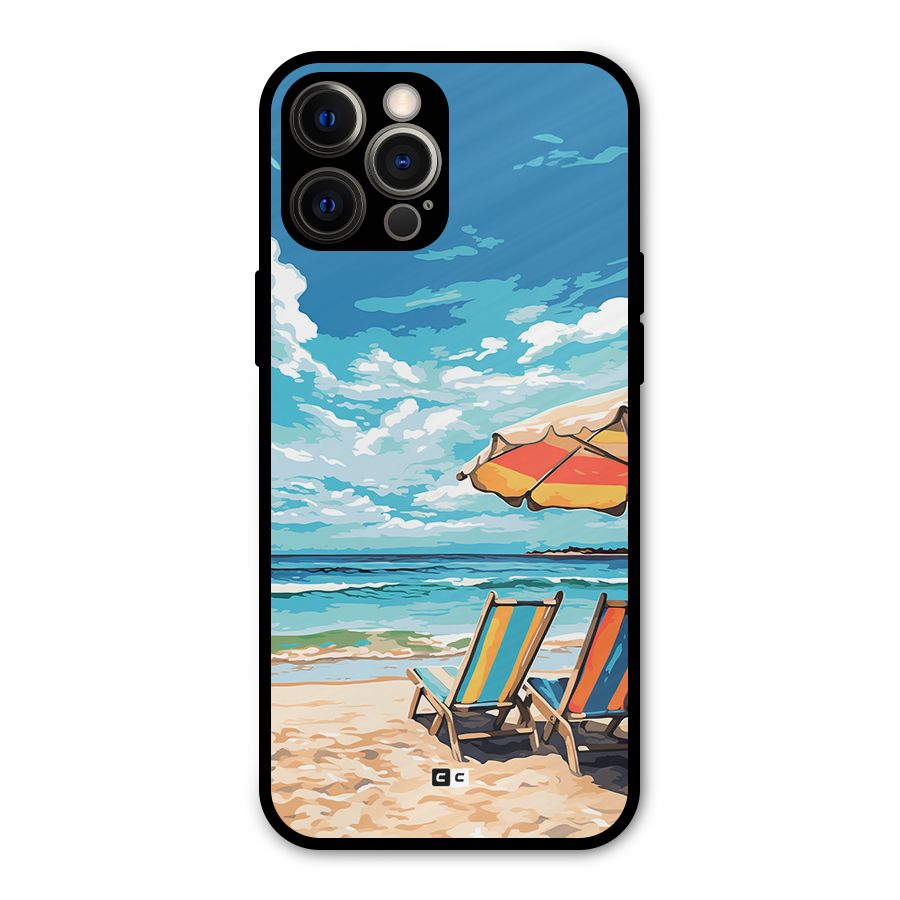 Sunny Beach Metal Back Case for iPhone 12 Pro Max