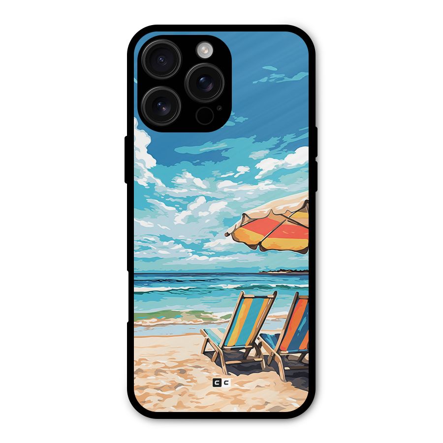 Sunny Beach Metal Back Case for iPhone 16 Pro Max