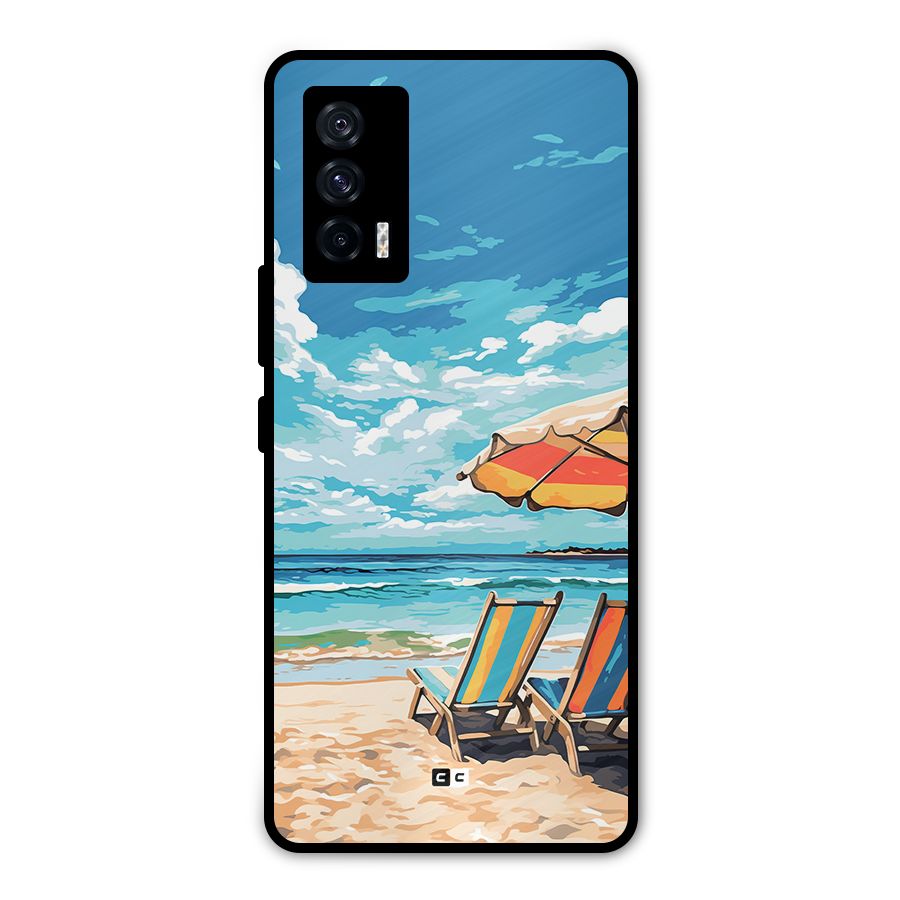 Sunny Beach Metal Back Case for iQOO 7 5G