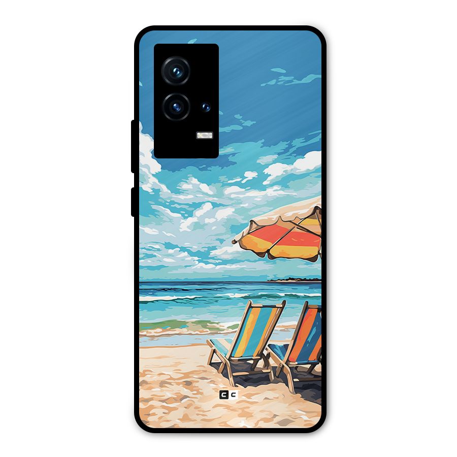 Sunny Beach Metal Back Case for iQOO 9 5G