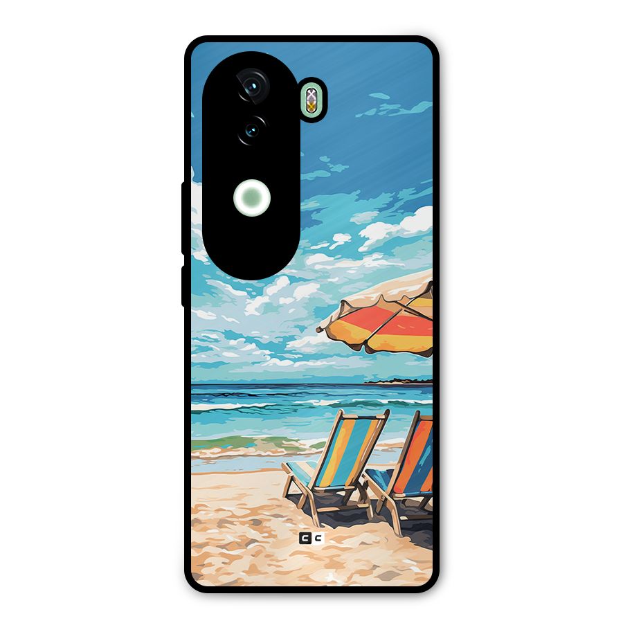 Sunny Beach Metal Back Case for iQOO Z9s