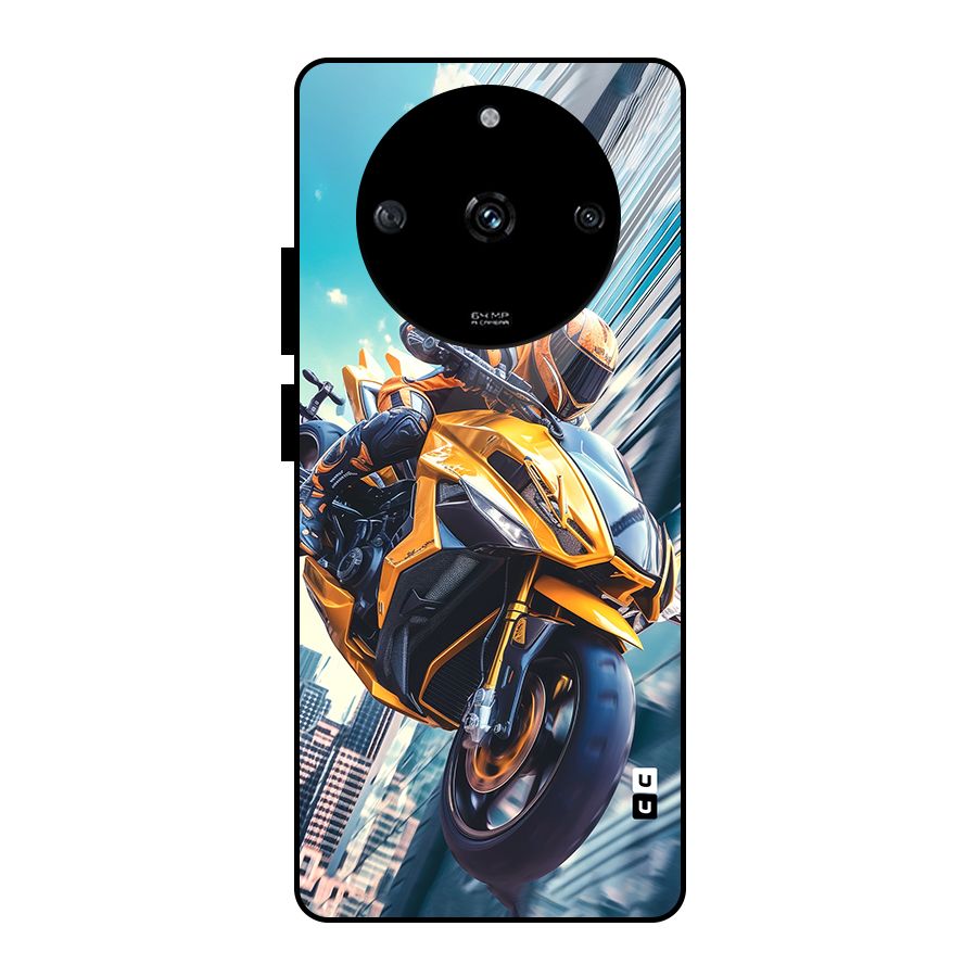 Super Bike Falling Glass Back Case for Realme Narzo 60 5G