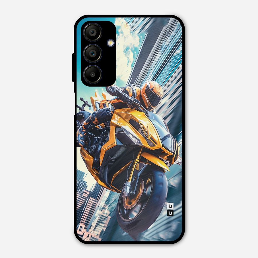 Super Bike Falling Metal Back Case for Galaxy A15 5G
