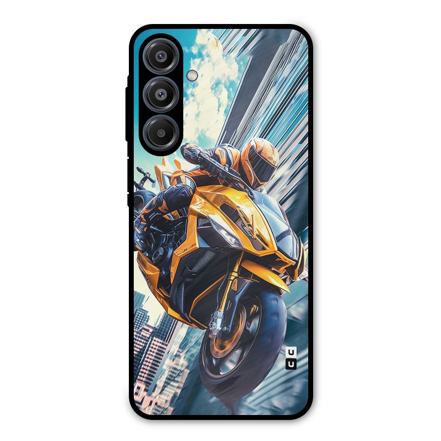 Super Bike Falling Metal Back Case for Galaxy A16 5G