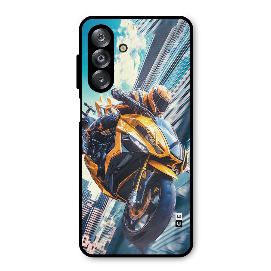 Super Bike Falling Metal Back Case for Galaxy A26