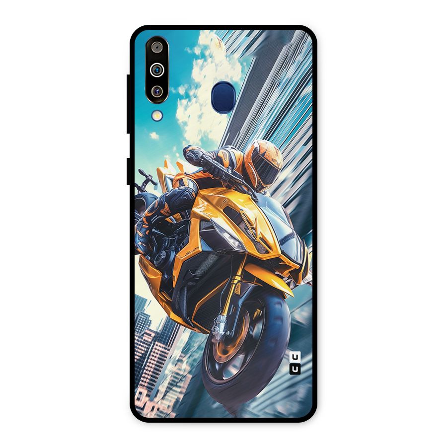 Super Bike Falling Metal Back Case for Galaxy M30