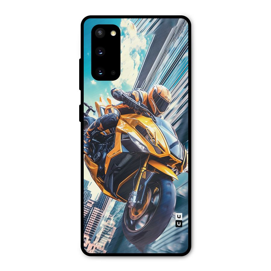 Super Bike Falling Metal Back Case for Galaxy S20