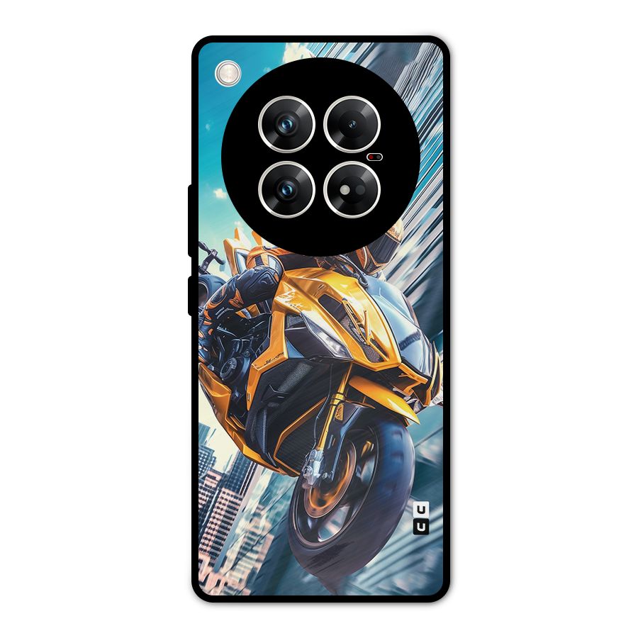 Super Bike Falling Metal Back Case for Infinix Zero 40 5G
