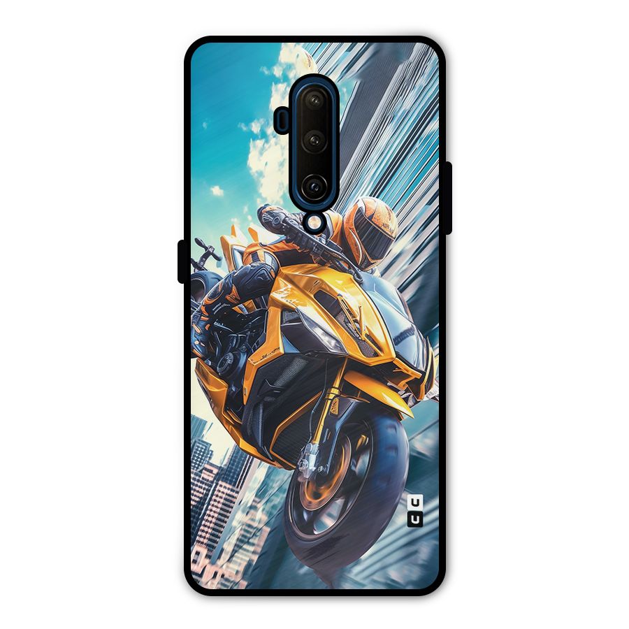 Super Bike Falling Metal Back Case for OnePlus 7T Pro