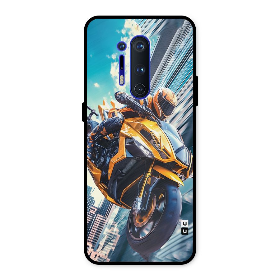 Super Bike Falling Metal Back Case for OnePlus 8 Pro