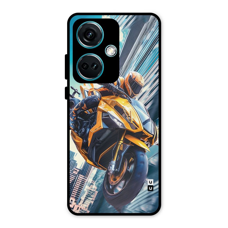 Super Bike Falling Metal Back Case for OnePlus Nord CE 3 5G