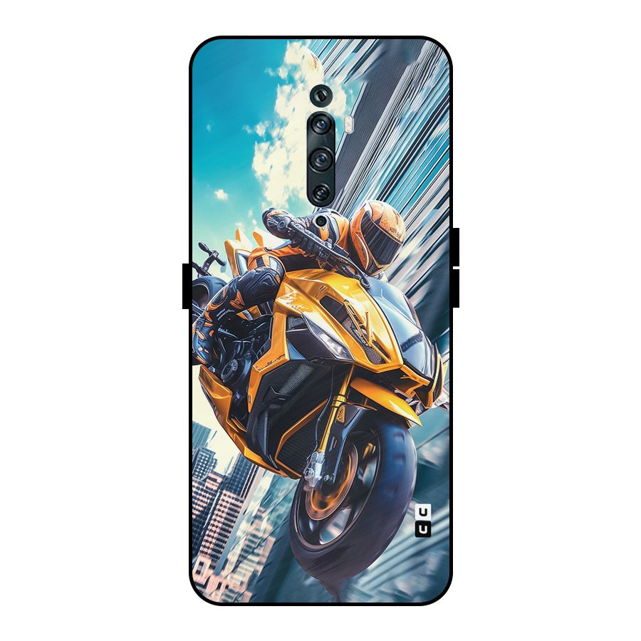 Super Bike Falling Metal Back Case for Oppo Reno2 Z
