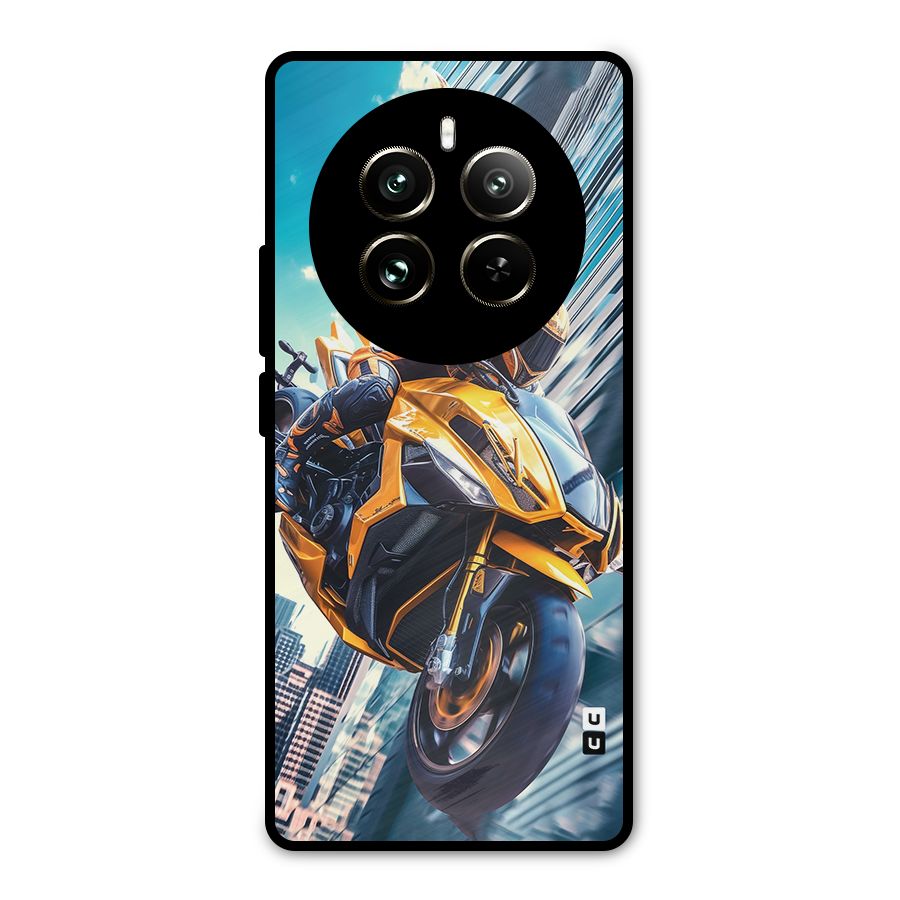 Super Bike Falling Metal Back Case for Realme 12 Pro