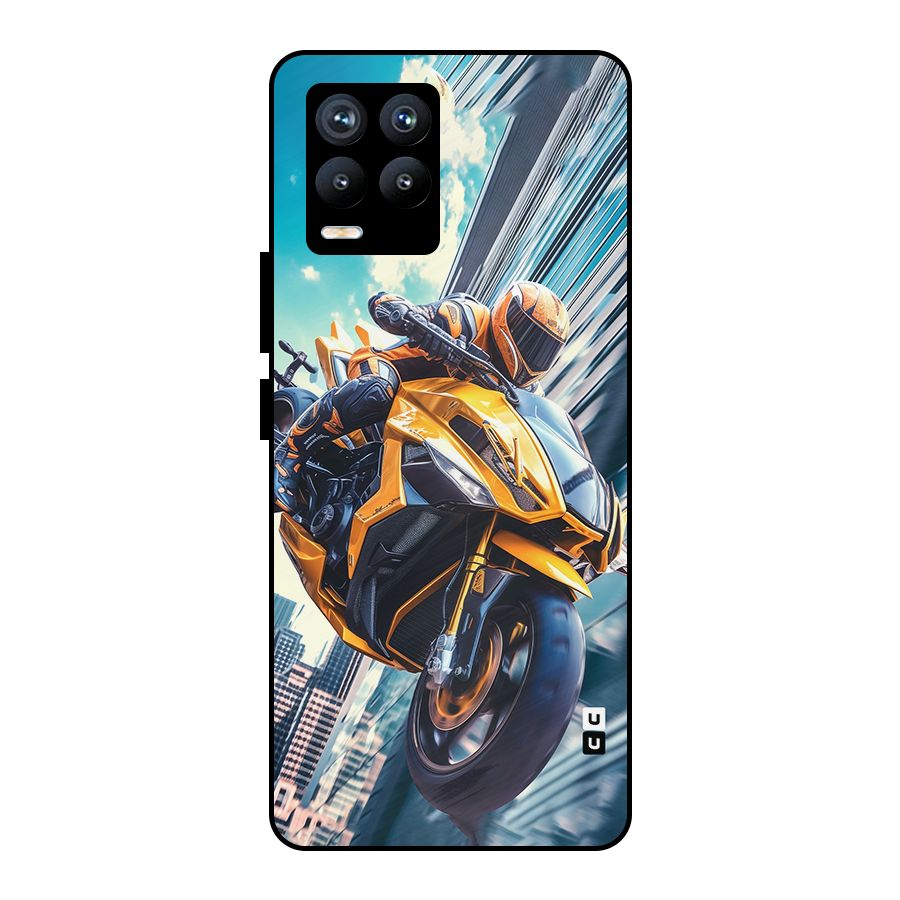 Super Bike Falling Metal Back Case for Realme 8 Pro