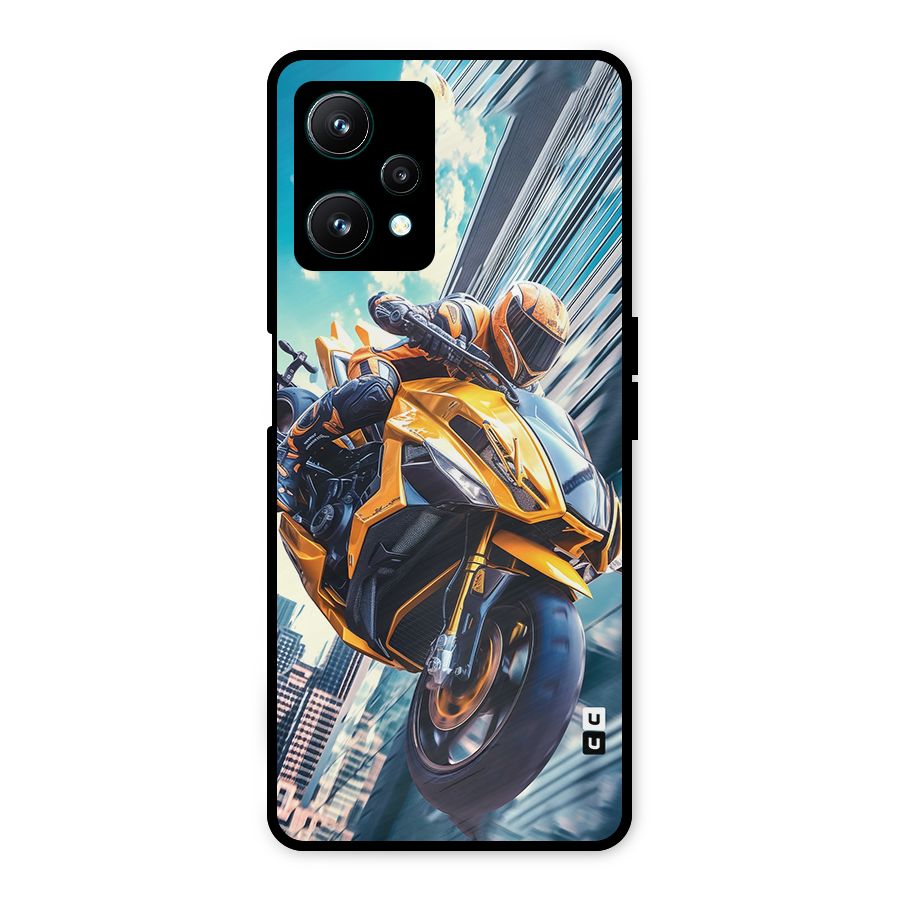 Super Bike Falling Metal Back Case for Realme 9 Pro 5G