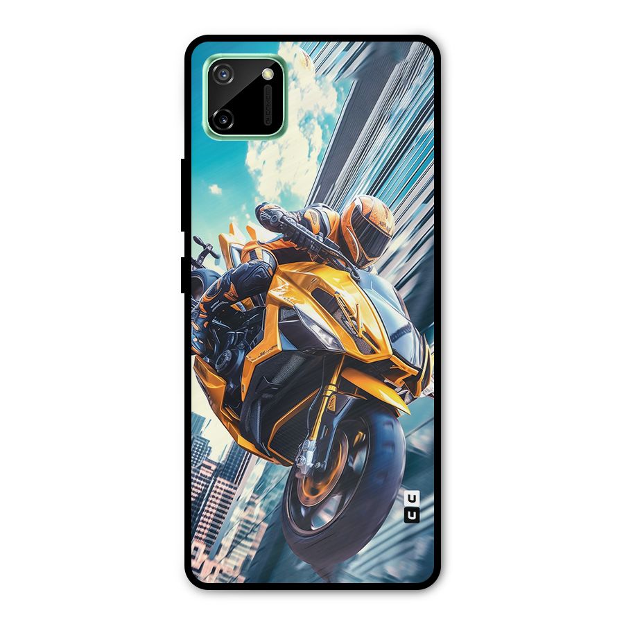 Super Bike Falling Metal Back Case for Realme C11