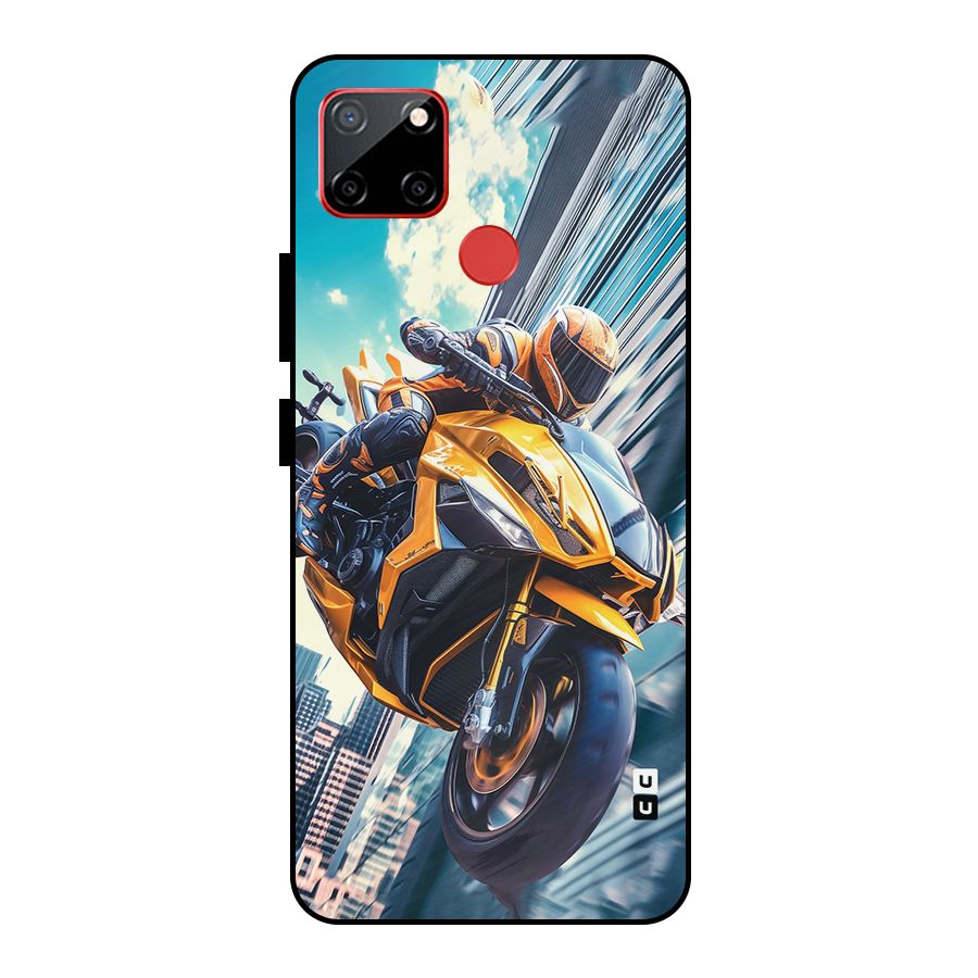 Super Bike Falling Metal Back Case for Realme C12
