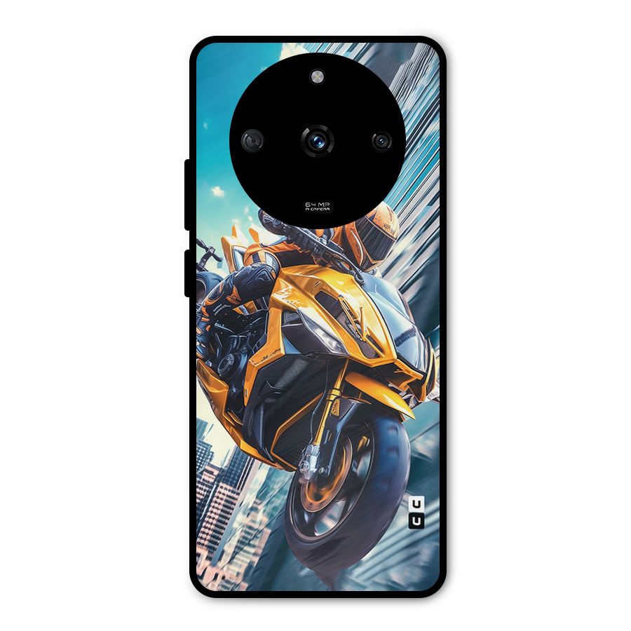Super Bike Falling Metal Back Case for Realme Narzo 60 5G