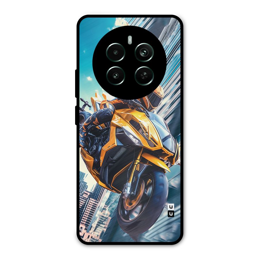Super Bike Falling Metal Back Case for Realme Narzo 70 Pro