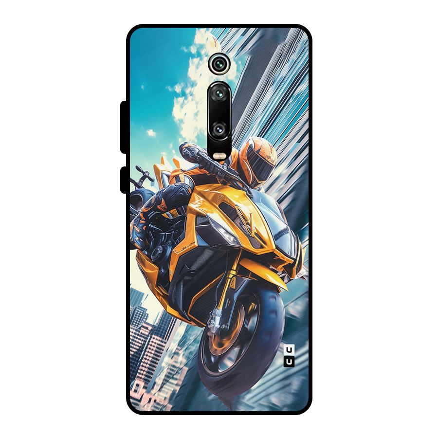 Super Bike Falling Metal Back Case for Redmi K20