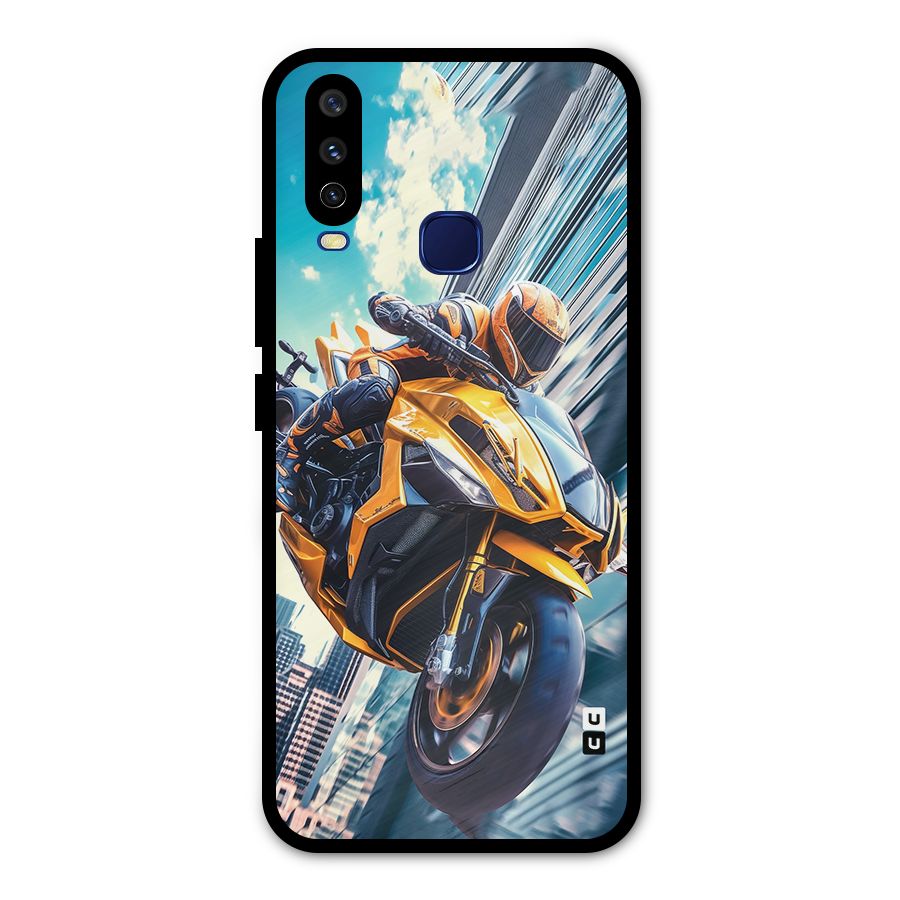 Super Bike Falling Metal Back Case for Vivo V17