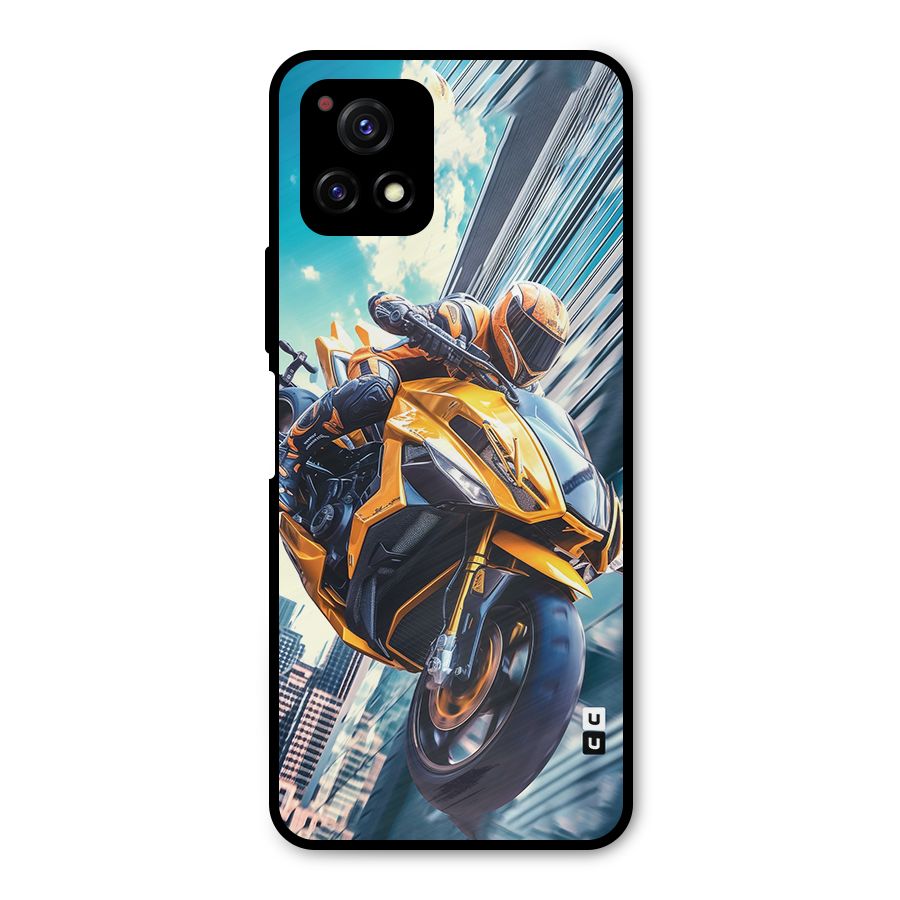 Super Bike Falling Metal Back Case for Vivo Y72 5G