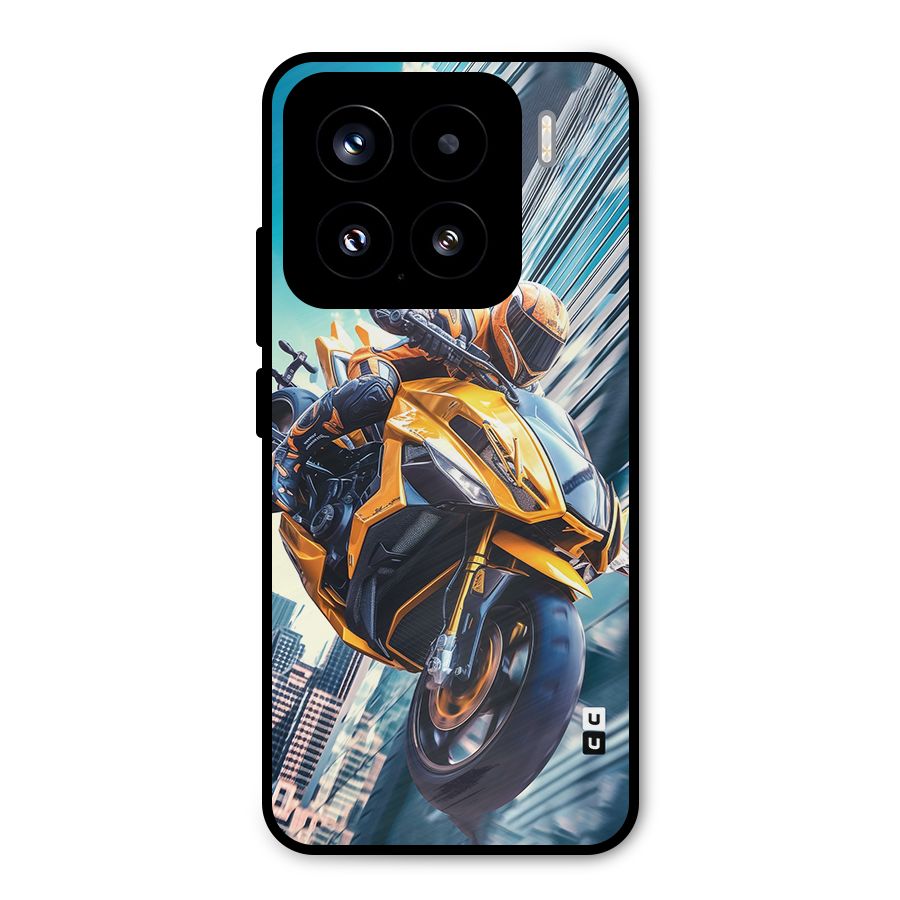 Super Bike Falling Metal Back Case for Xiaomi 15