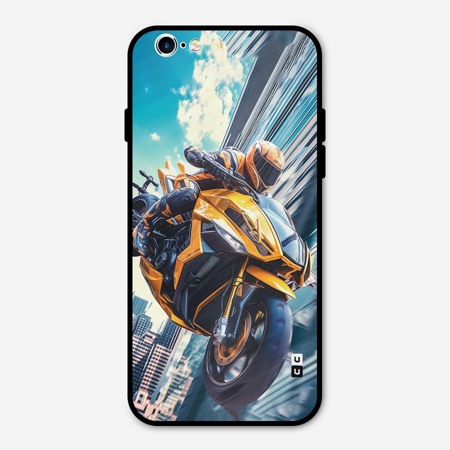 Super Bike Falling Metal Back Case for iPhone 6 6s