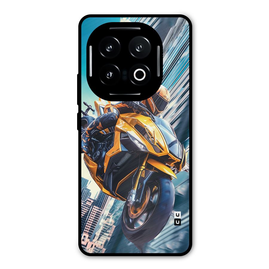 Super Bike Falling Metal Back Case for iQOO 13
