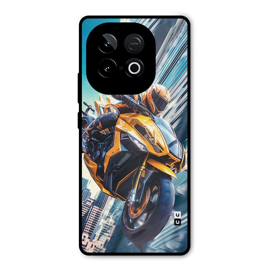 Super Bike Falling Metal Back Case for iQOO Neo 10