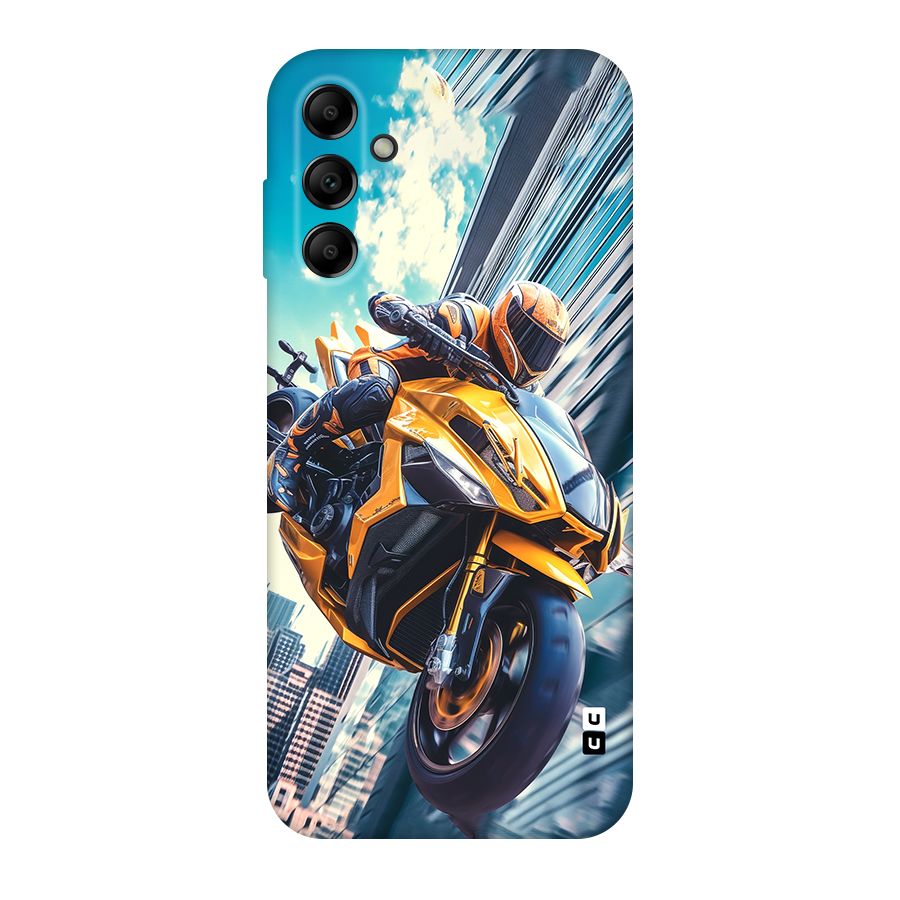 Super Bike Falling Original Polycarbonate Back Case for Galaxy A14 5G