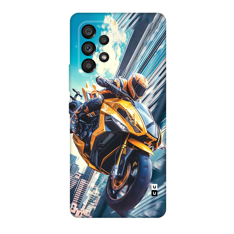Super Bike Falling Original Polycarbonate Back Case for Galaxy A53 5G