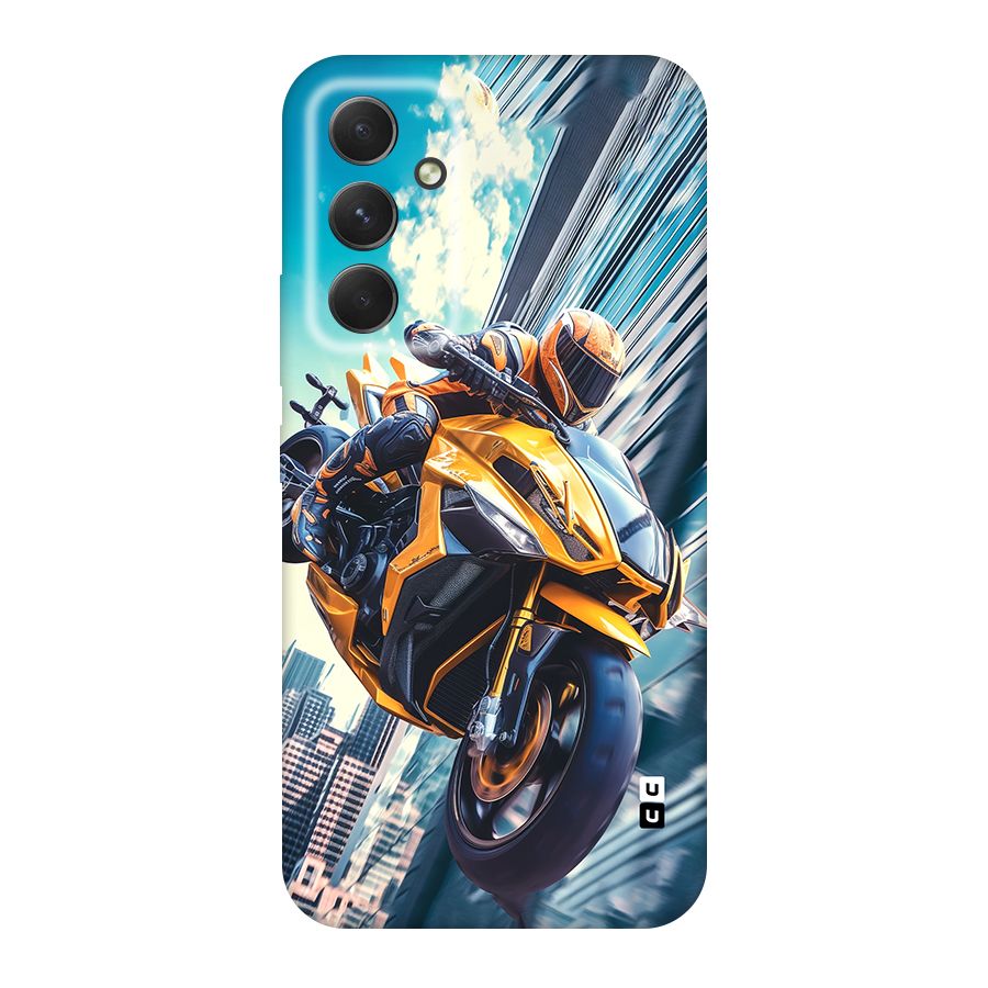 Super Bike Falling Original Polycarbonate Back Case for Galaxy A54
