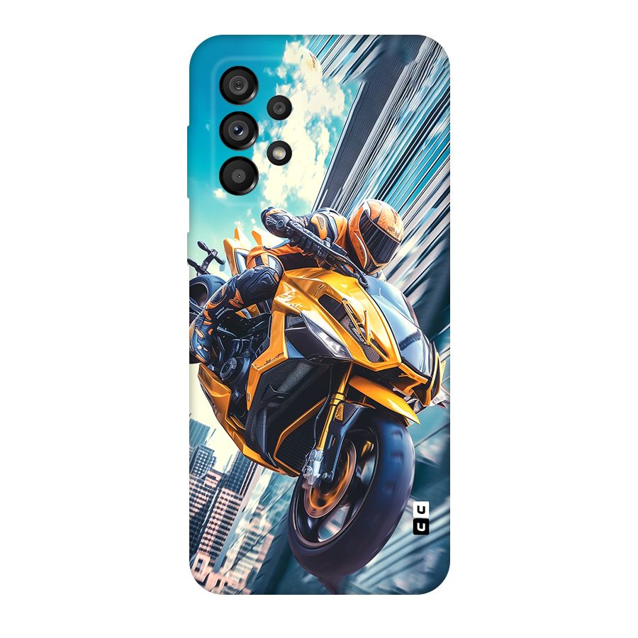 Super Bike Falling Original Polycarbonate Back Case for Galaxy A73 5G
