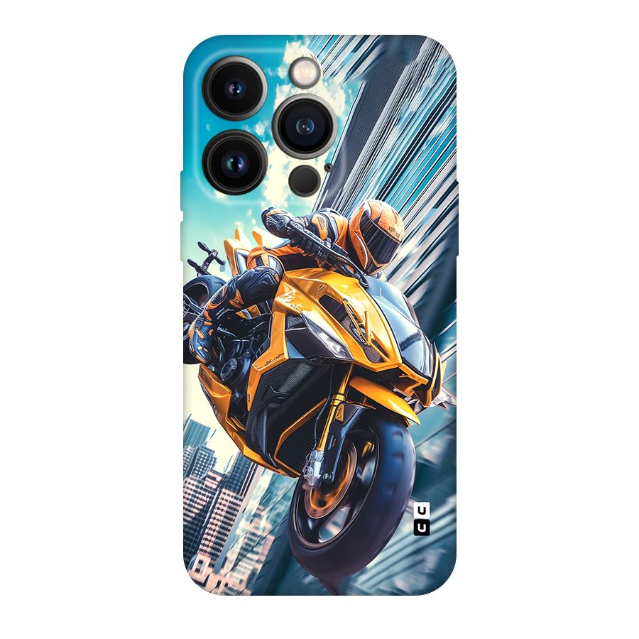 Super Bike Falling Original Polycarbonate Back Case for iPhone 14 Pro